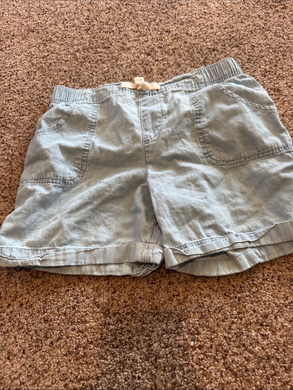 wonder nation Light Blue Elastic Waist Pull-On Shorts